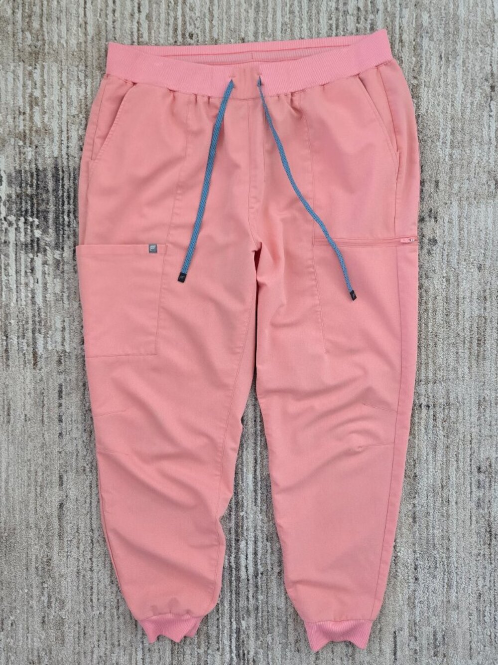 Fabletics Jogger Scrub Pants Womens Peach Yoga Waist Medical Professional XXL